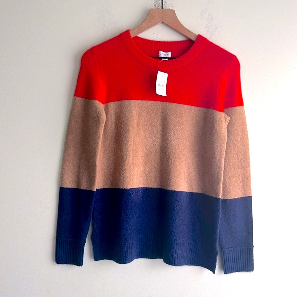 NWT J Crew Super Soft Crew Neck Wool Blend Sweater